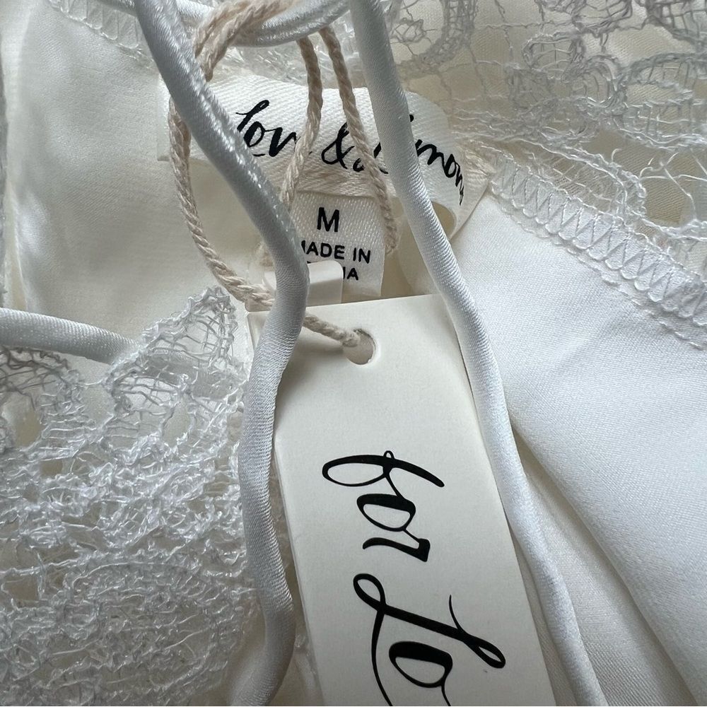 For Love & Lemons Nicola Lace Bridal Gown White Medium / Large NEW MSRP $648 - Picture 14 of 14